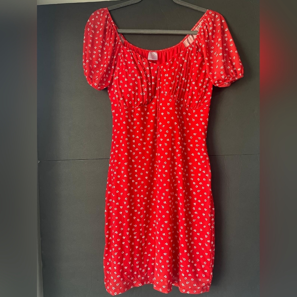 No Boundaries Red Floral Mini Dress